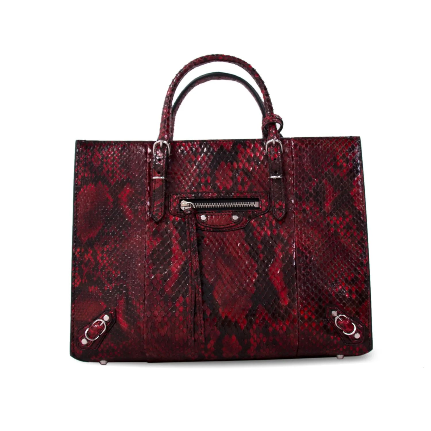 Balenciaga Papier A4 Mini Python Tote
