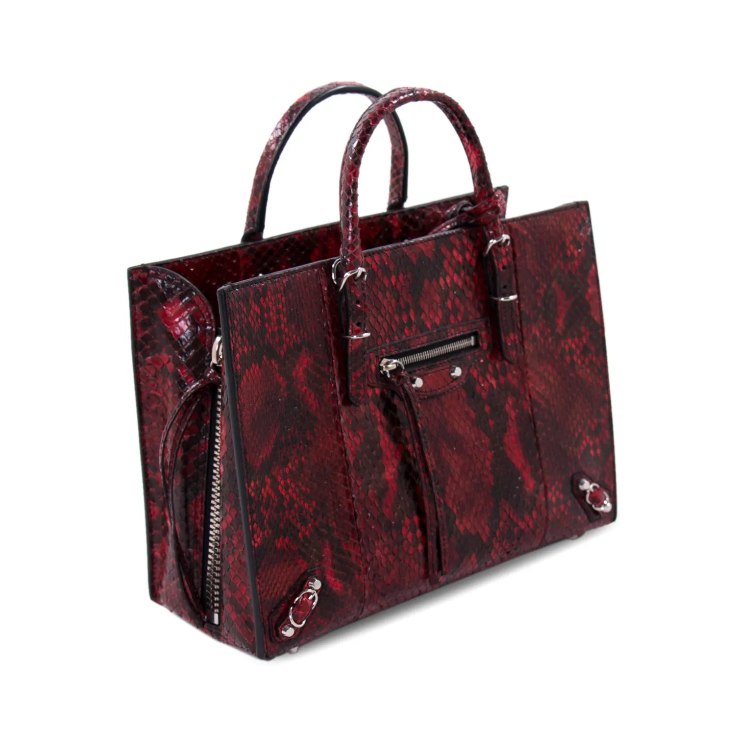 Balenciaga Papier A4 Mini Python Tote