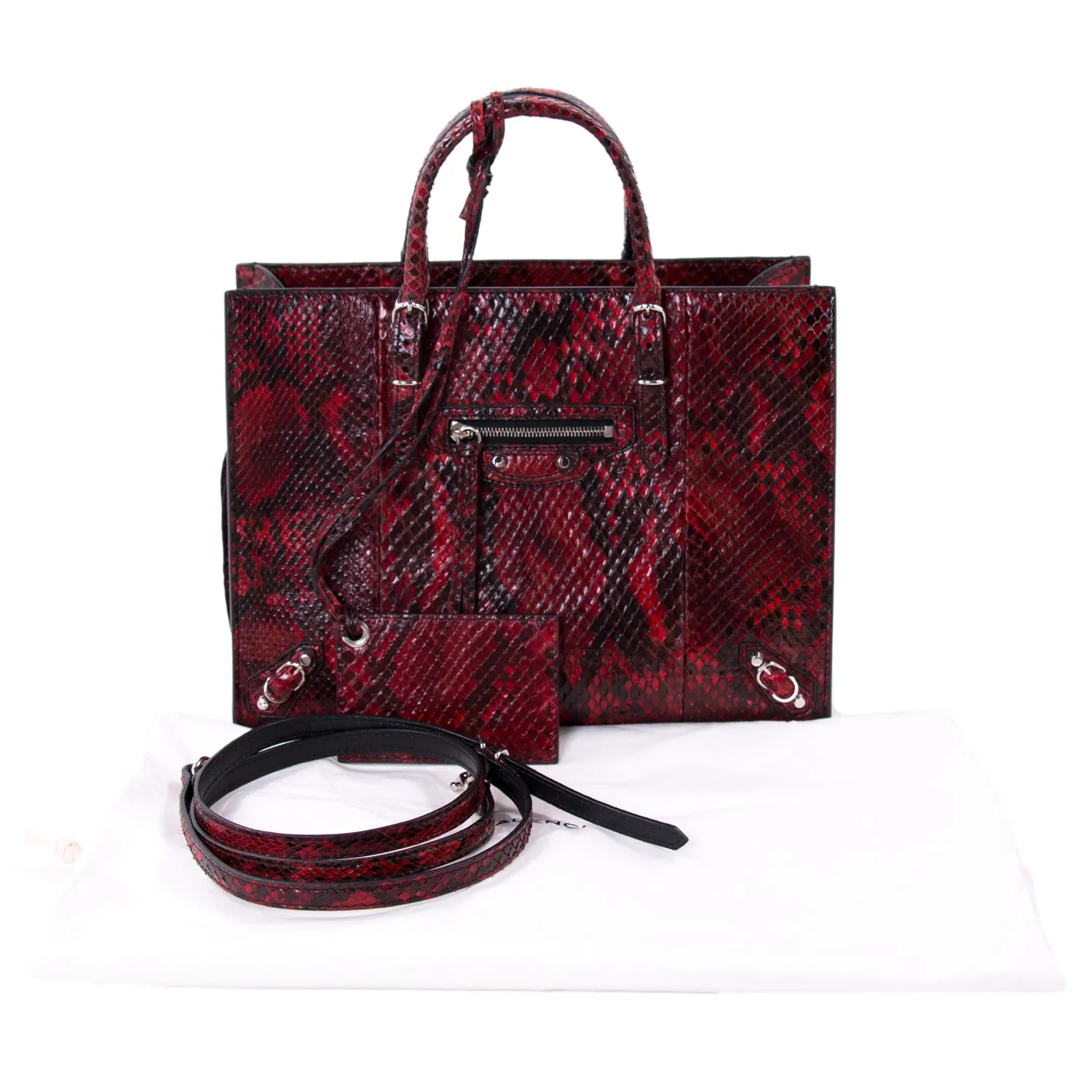Balenciaga Papier A4 Mini Python Tote