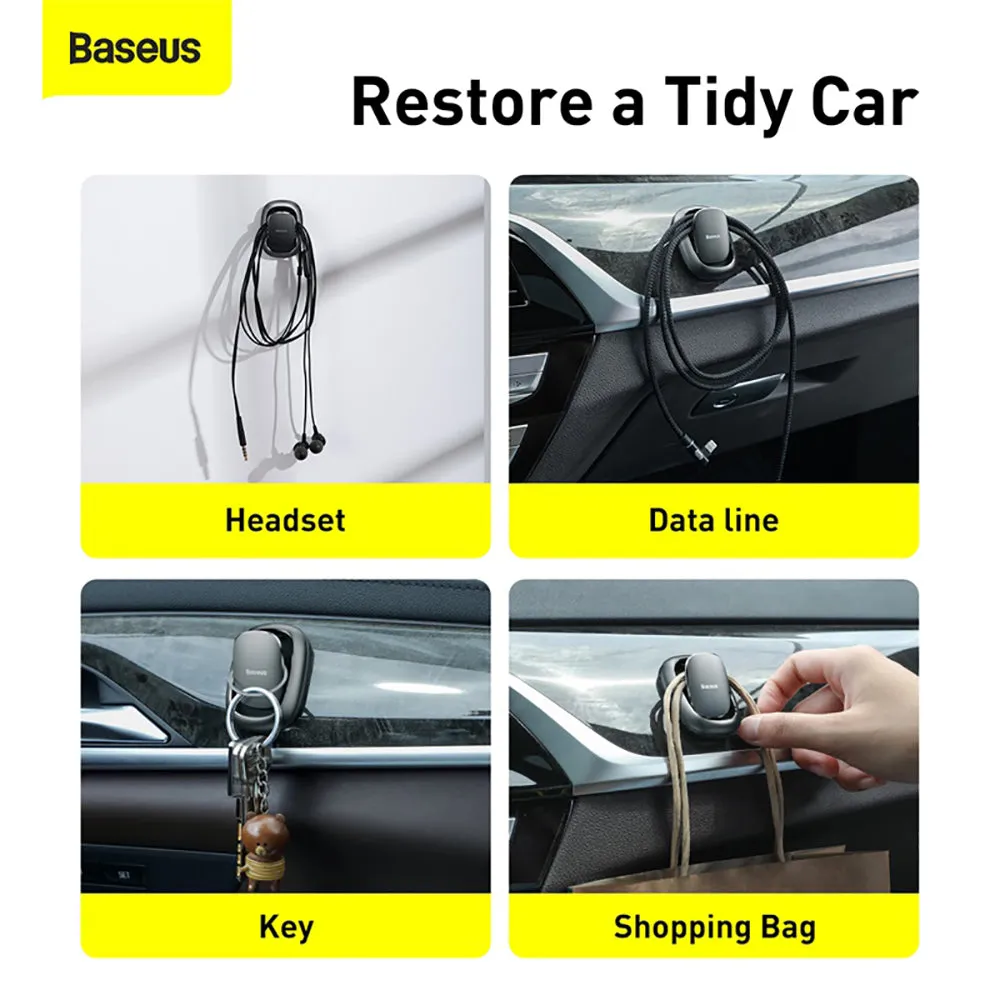 Baseus Beetle Vehicle Hook - 2 Pack, Deep Space Gray