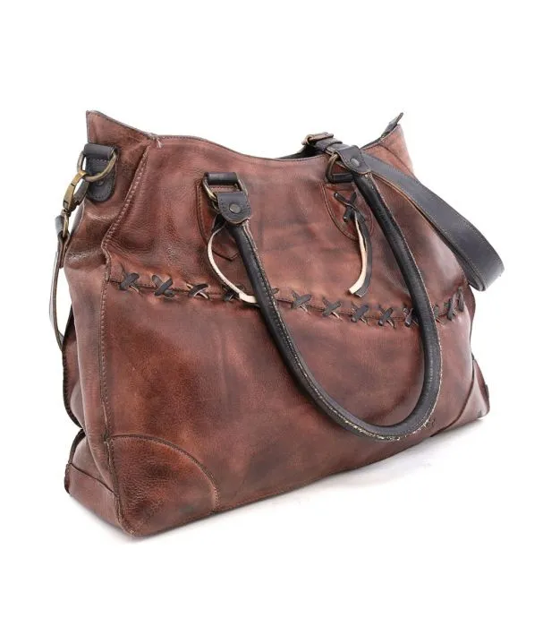 Bedstu Bruna Handbag in Teak Rustic with Black Rustic