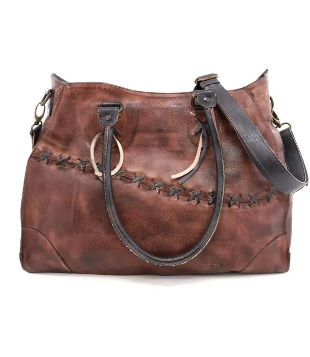 Bedstu Bruna Handbag in Teak Rustic with Black Rustic
