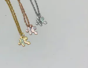 Best friend gifts, friendship gift, puzzle necklace, two necklaces, best friend birthday gift, personalized gift, initial necklace, necklace