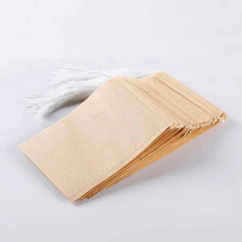 Biodegradable Tea Filter Bags Drawstring Eco-Friendly (100pcs)