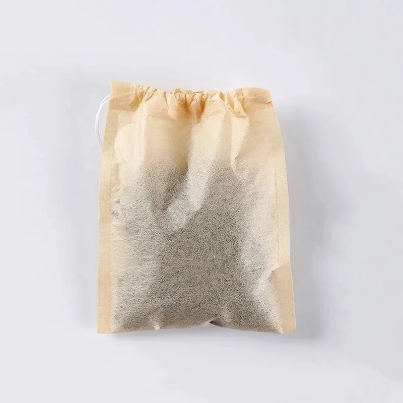 Biodegradable Tea Filter Bags Drawstring Eco-Friendly (100pcs)