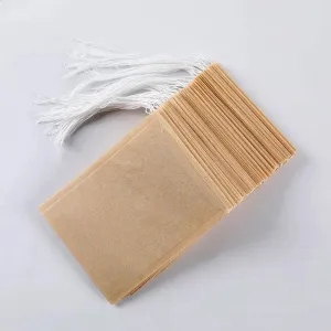 Biodegradable Tea Filter Bags Drawstring Eco-Friendly (100pcs)
