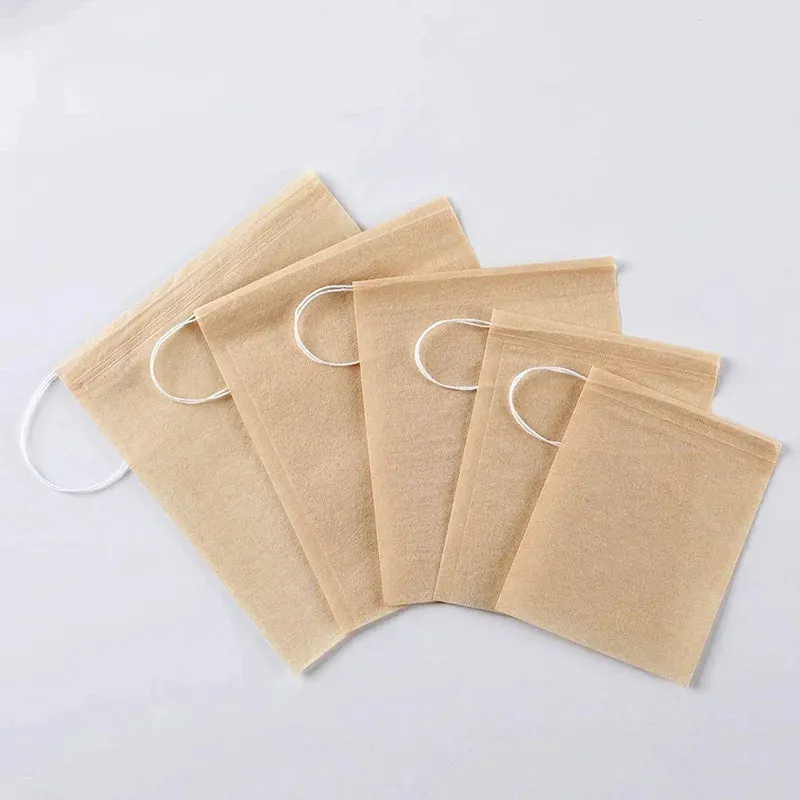 Biodegradable Tea Filter Bags Drawstring Eco-Friendly (100pcs)