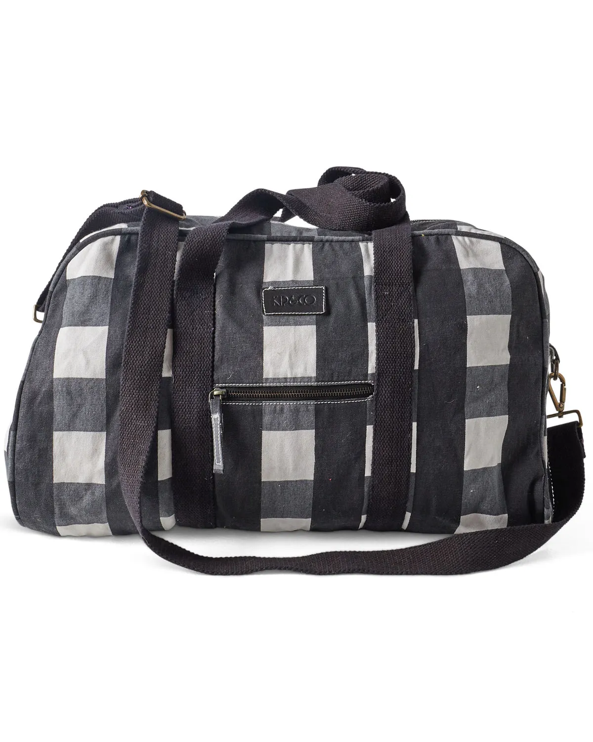 BLACK & WHITE GINGHAM  | DUFFLE BAG