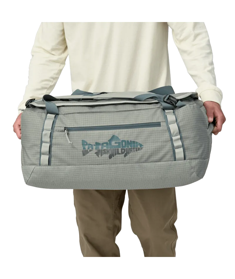 BLACK HOLE 55L DUFFEL - WILD WATERLINE:SLEET GREEN