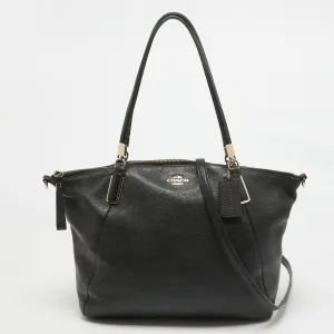 Black Leather Kelsey Satchel