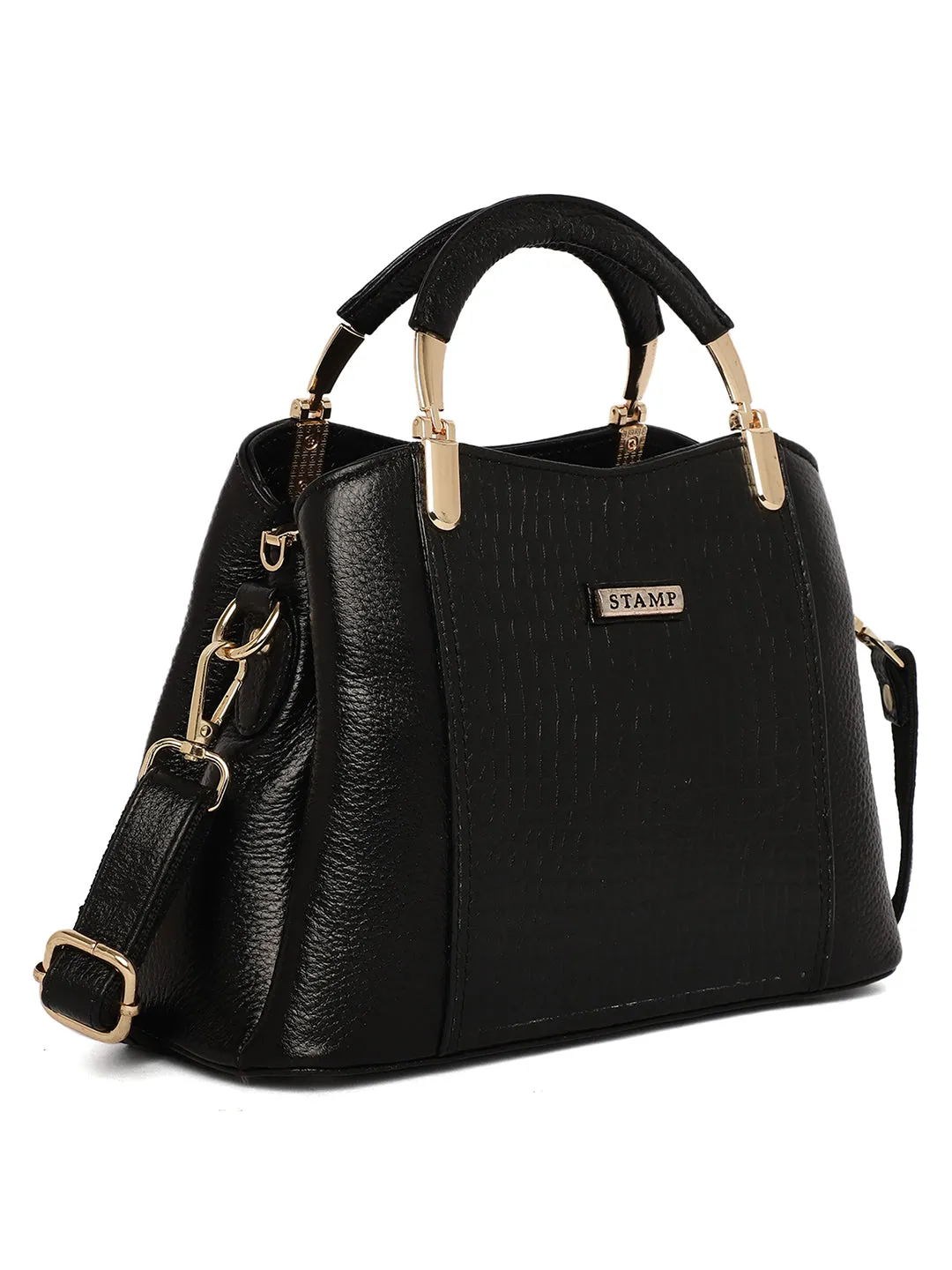 Black Leather Mini Handbags for women LHB1025
