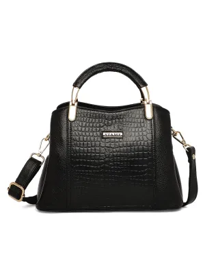 Black Leather Mini Handbags for women LHB1025