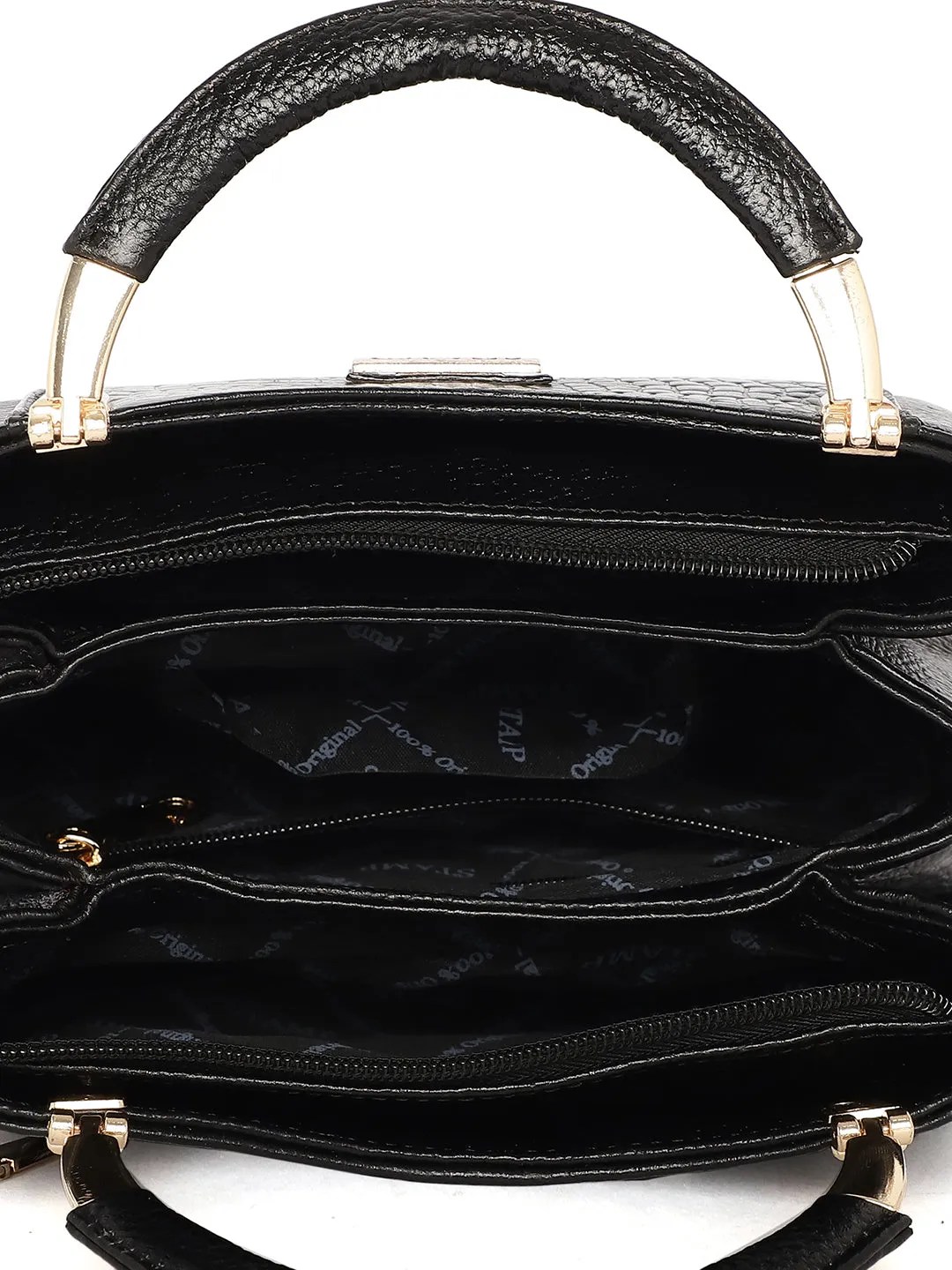 Black Leather Mini Handbags for women LHB1025