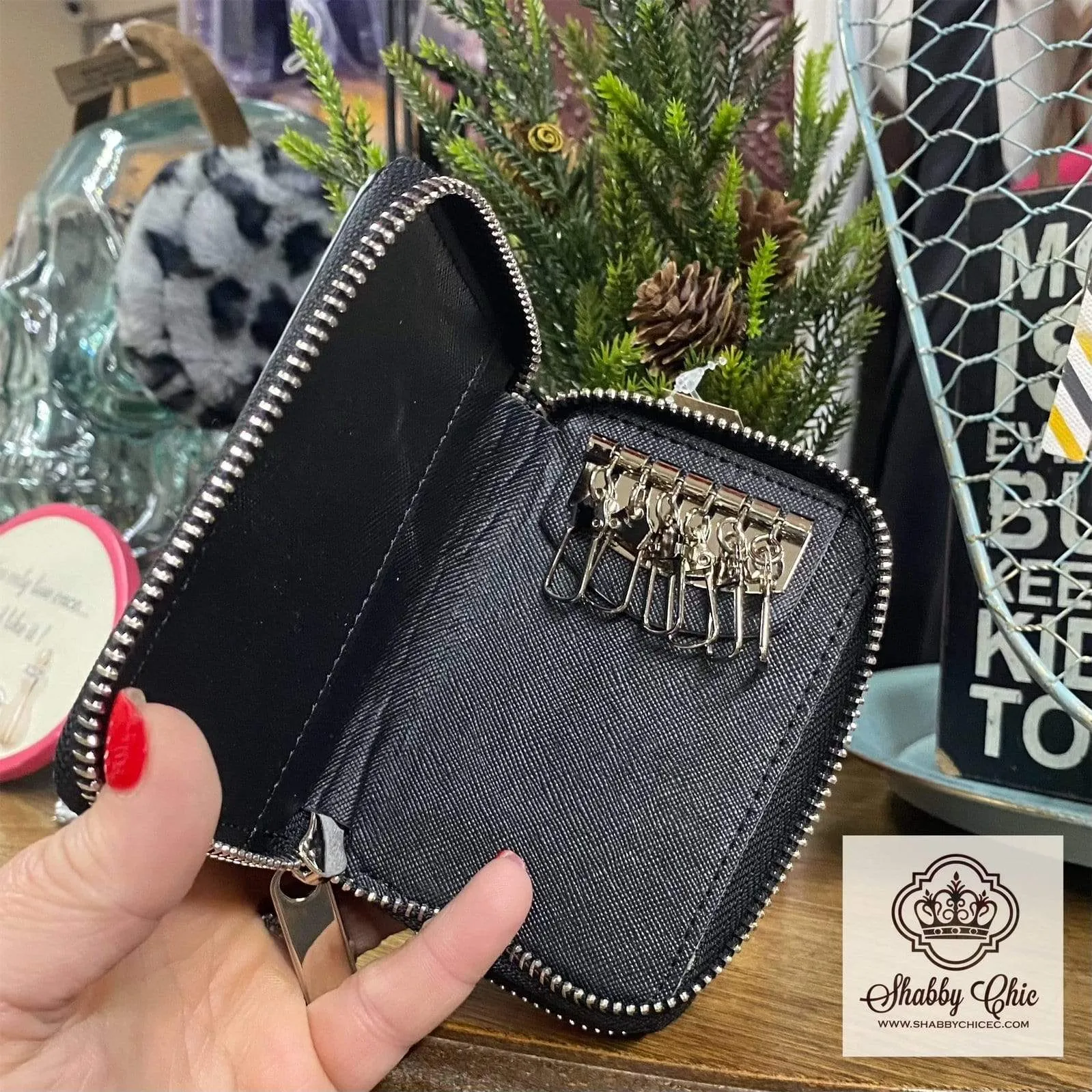 Black Small Luxury Zip Wallet