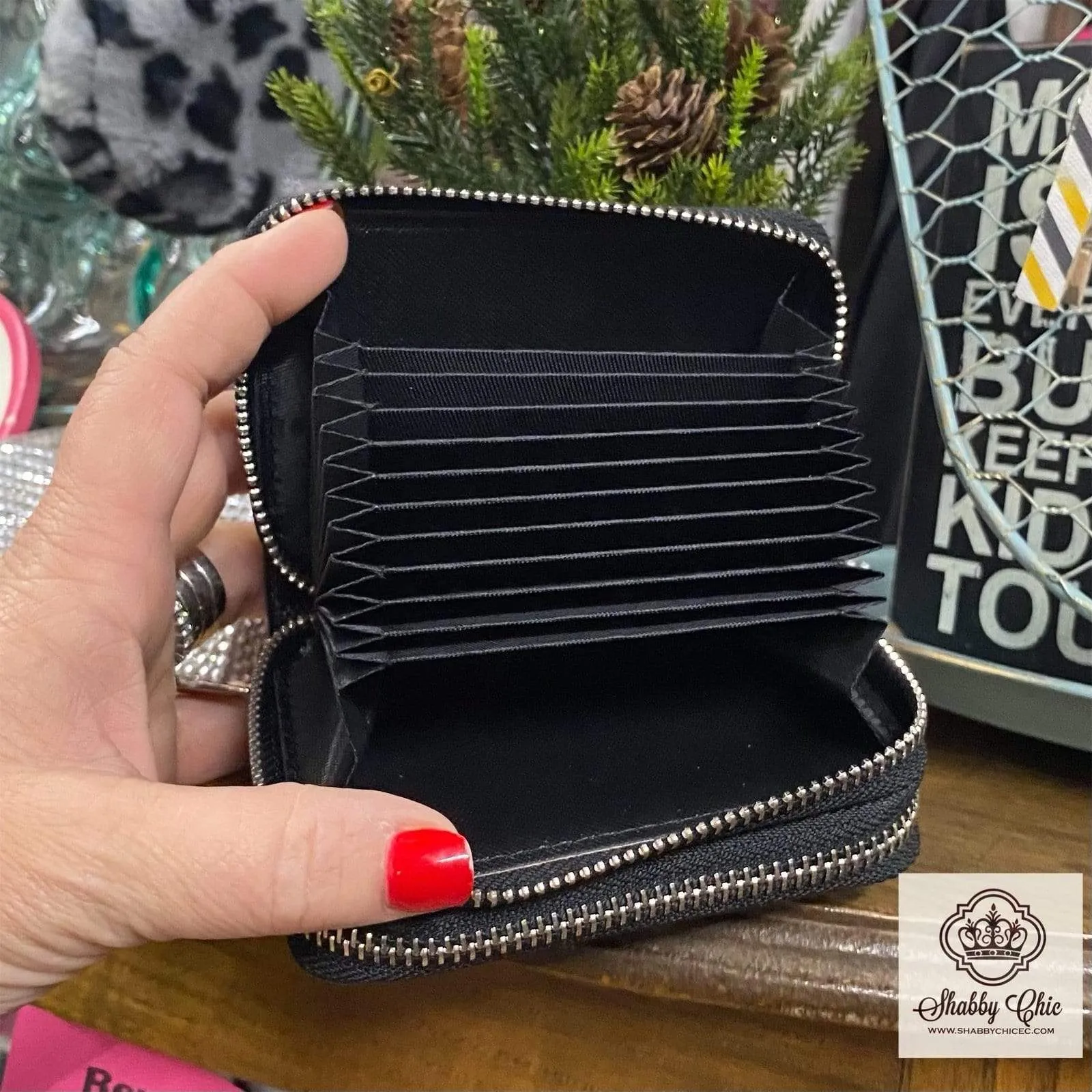 Black Small Luxury Zip Wallet