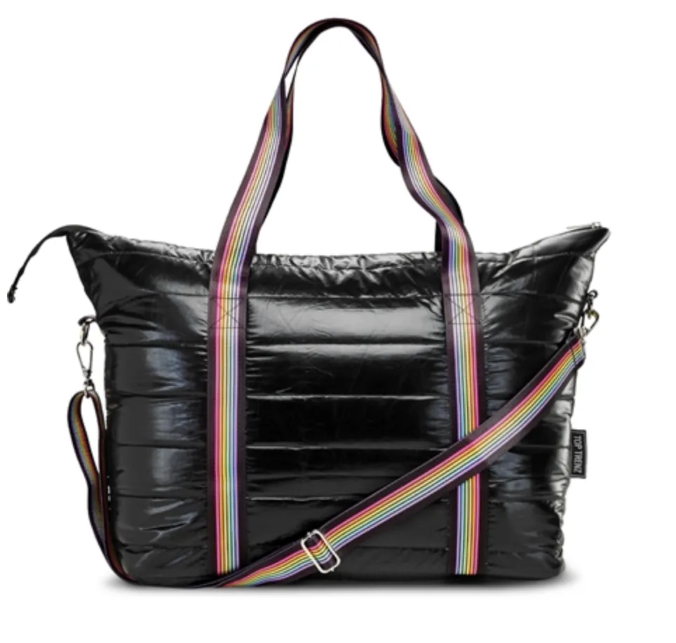 Black with Rainbow Track Strap