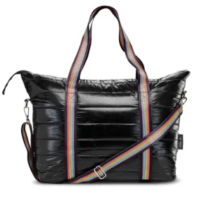 Black with Rainbow Track Strap