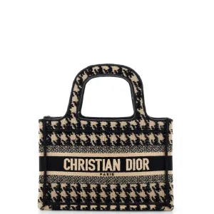 Book Tote Houndstooth Canvas Mini