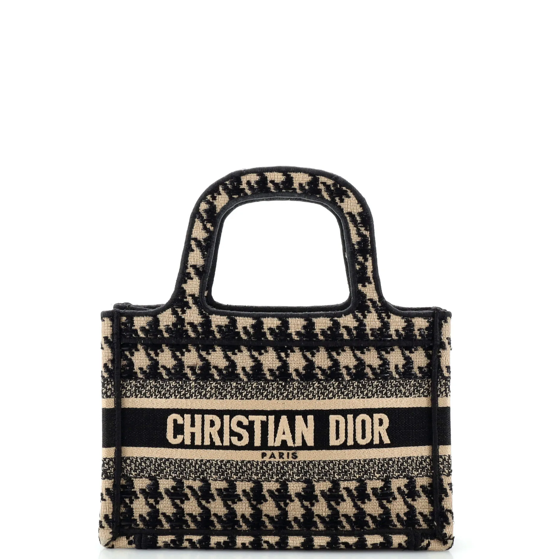 Book Tote Houndstooth Canvas Mini