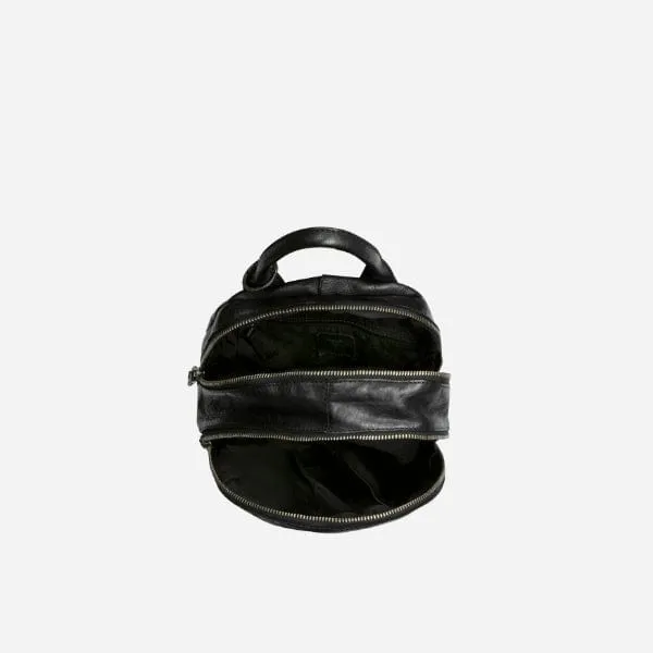 Brando Leather Backpack Black