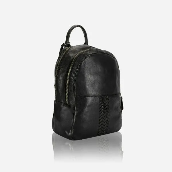 Brando Leather Backpack Black