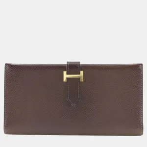 Brown Epsom Leather Bearn Wallet