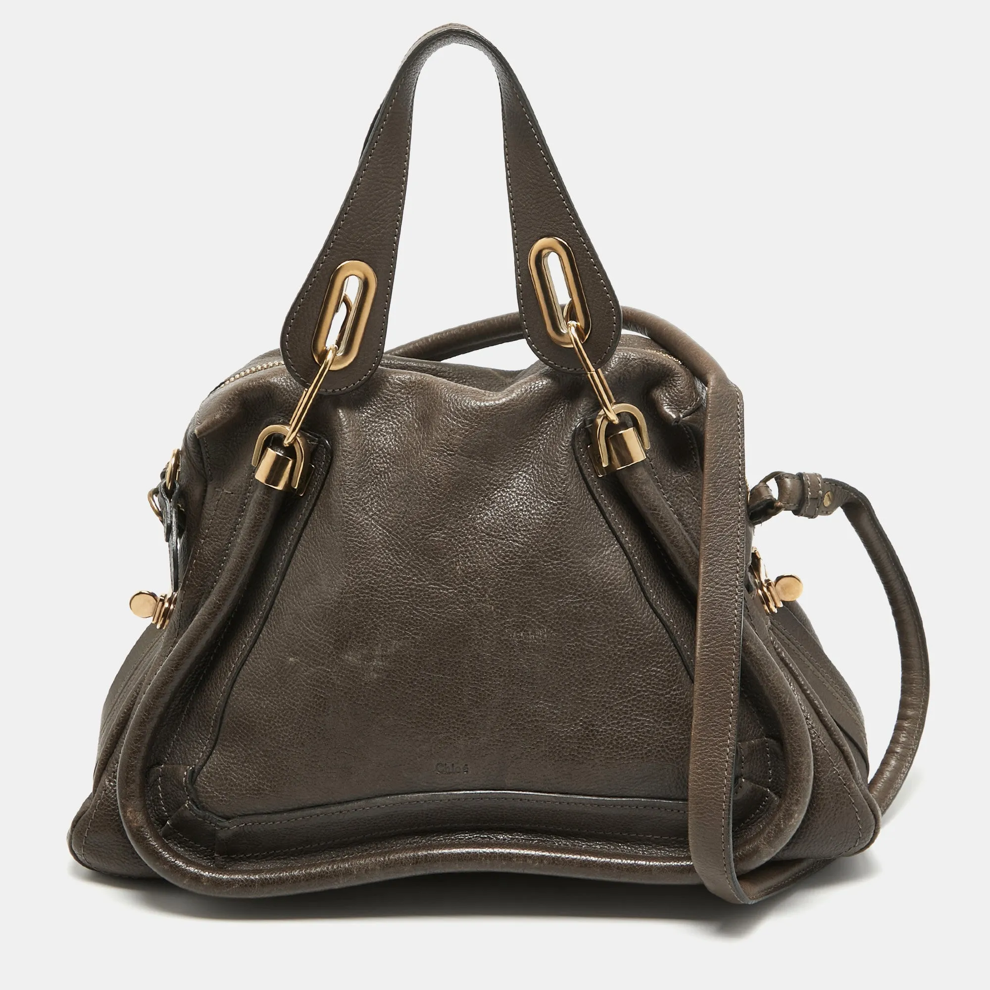 Brown Leather Medium Paraty Satchel
