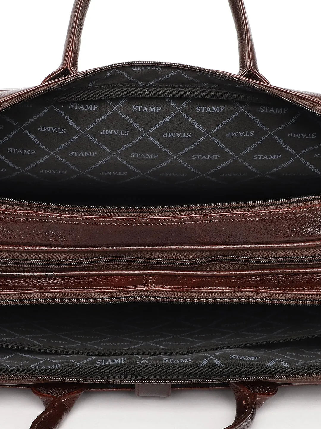 Brown Leather Portfolio Office / Laptop Bags ZP12103