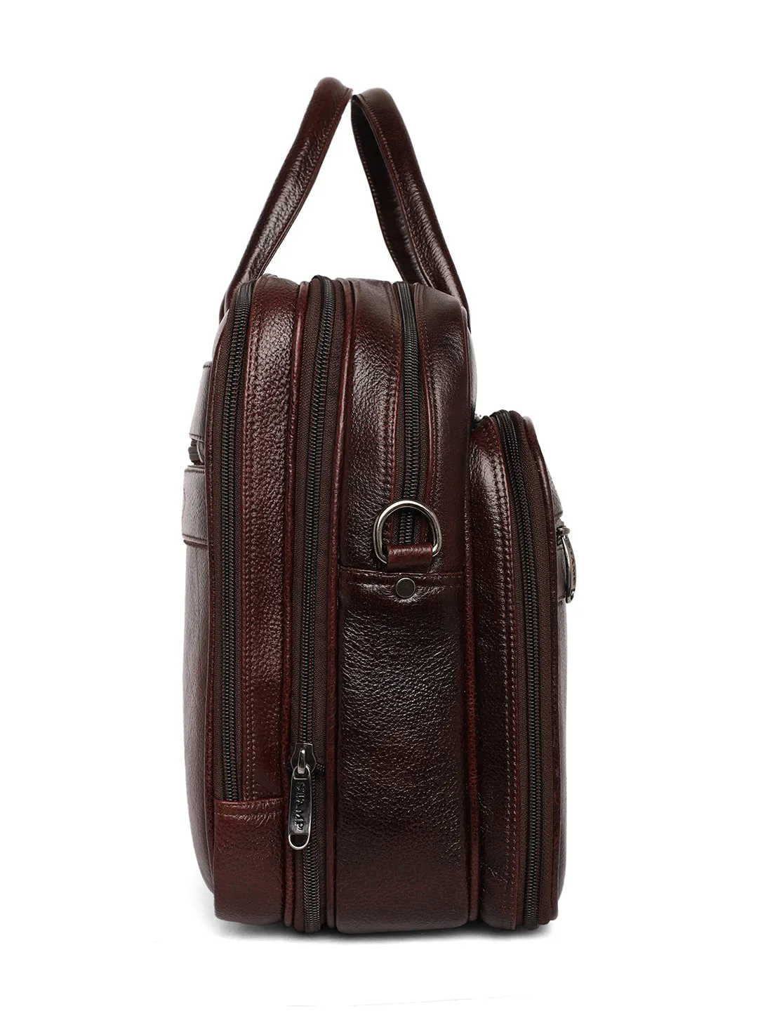 Brown Leather Portfolio Office / Laptop Bags ZP12103