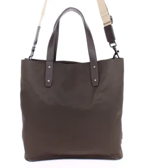 Brown nylon tote bag