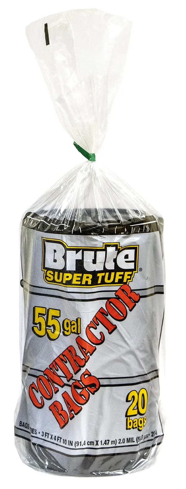 Brute Super Tuff Contractor Trash Bags, 55 Gallon, 20 Bags