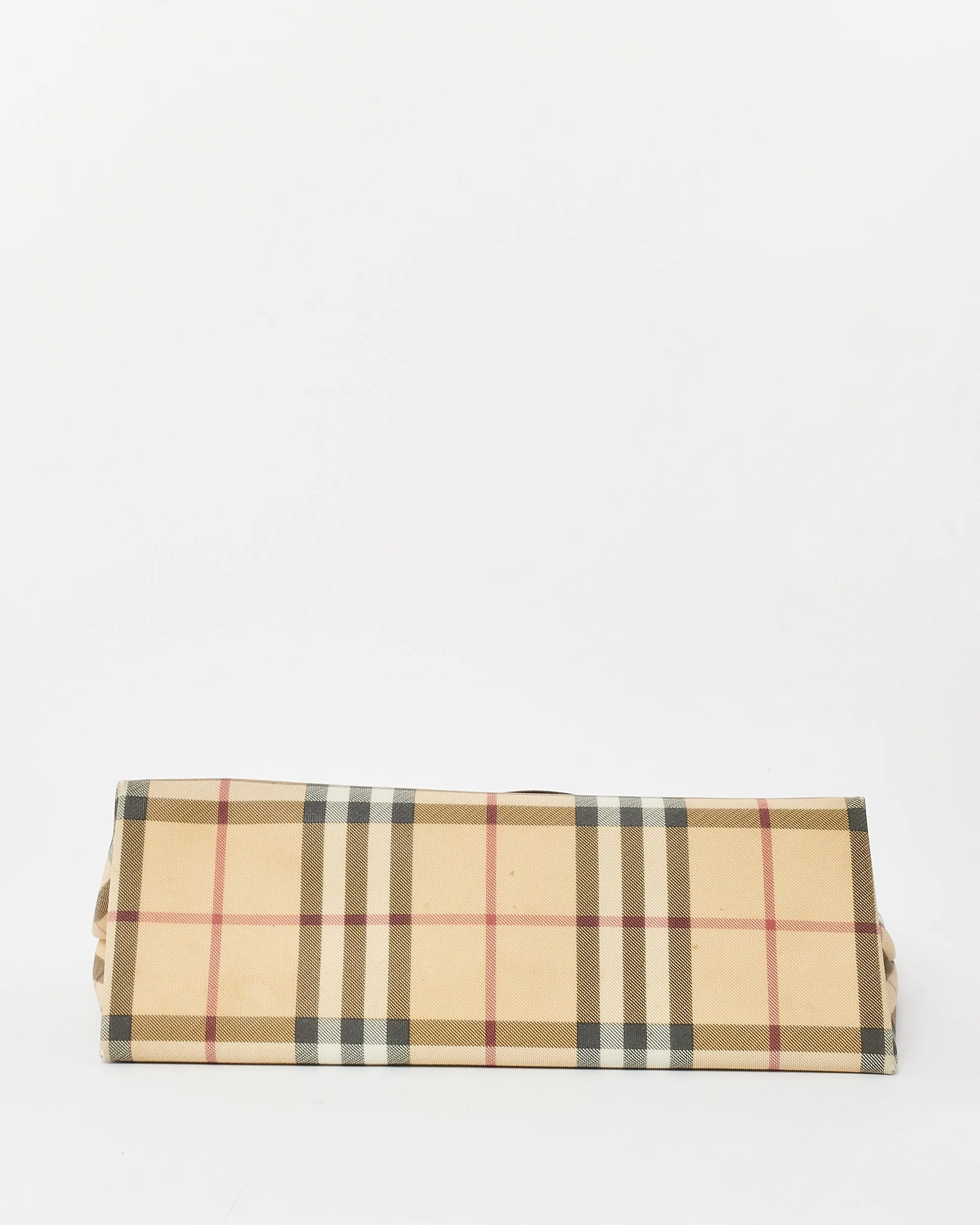 Burberry Beige Nova Check Coated Canvas Tote Bag