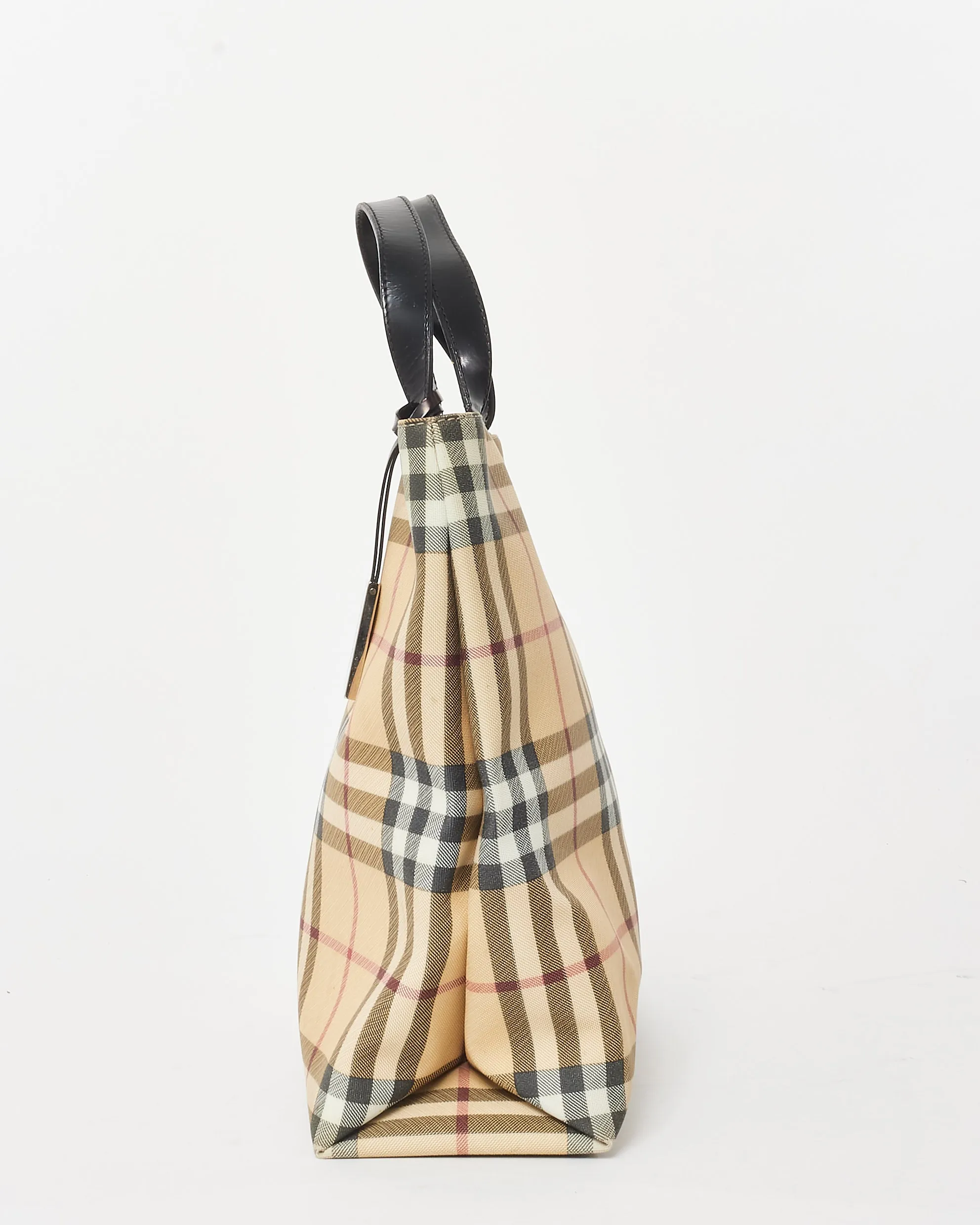 Burberry Beige Nova Check Coated Canvas Tote Bag
