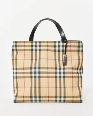 Burberry Beige Nova Check Coated Canvas Tote Bag