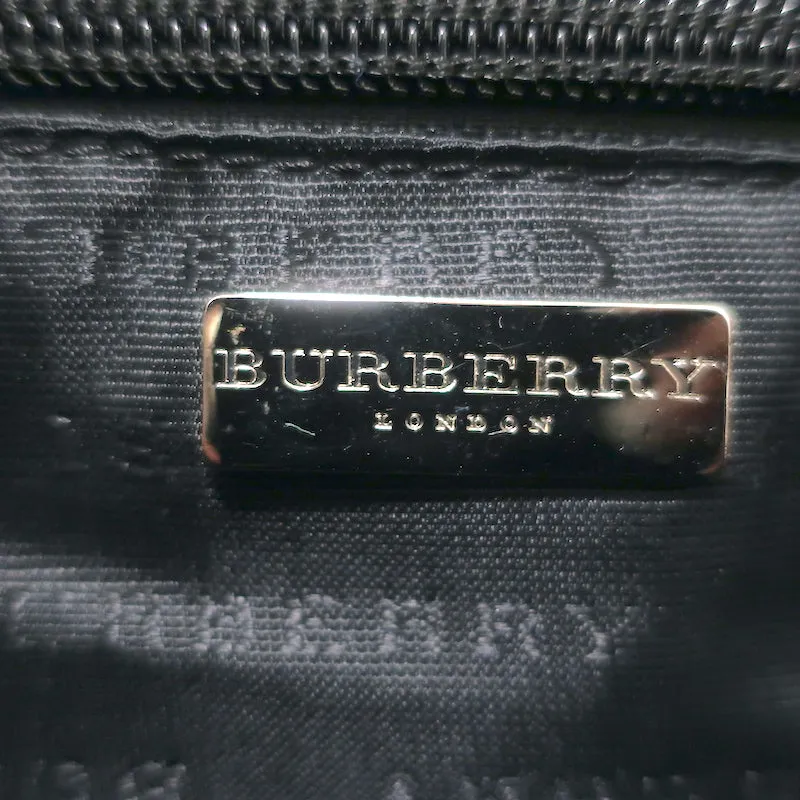 Burberry Nova Check Duffle Bag Beige Coated Canvas Large Satchel