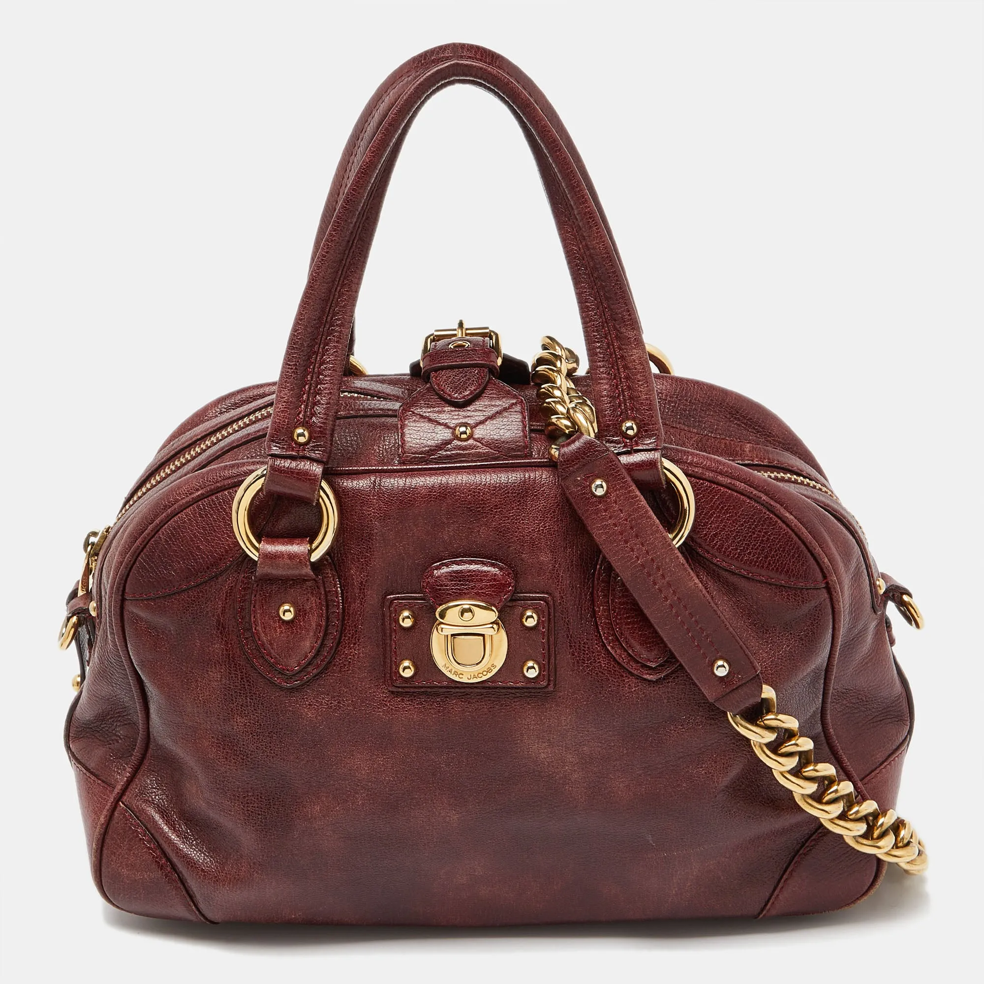 Burgundy Leather Satchel