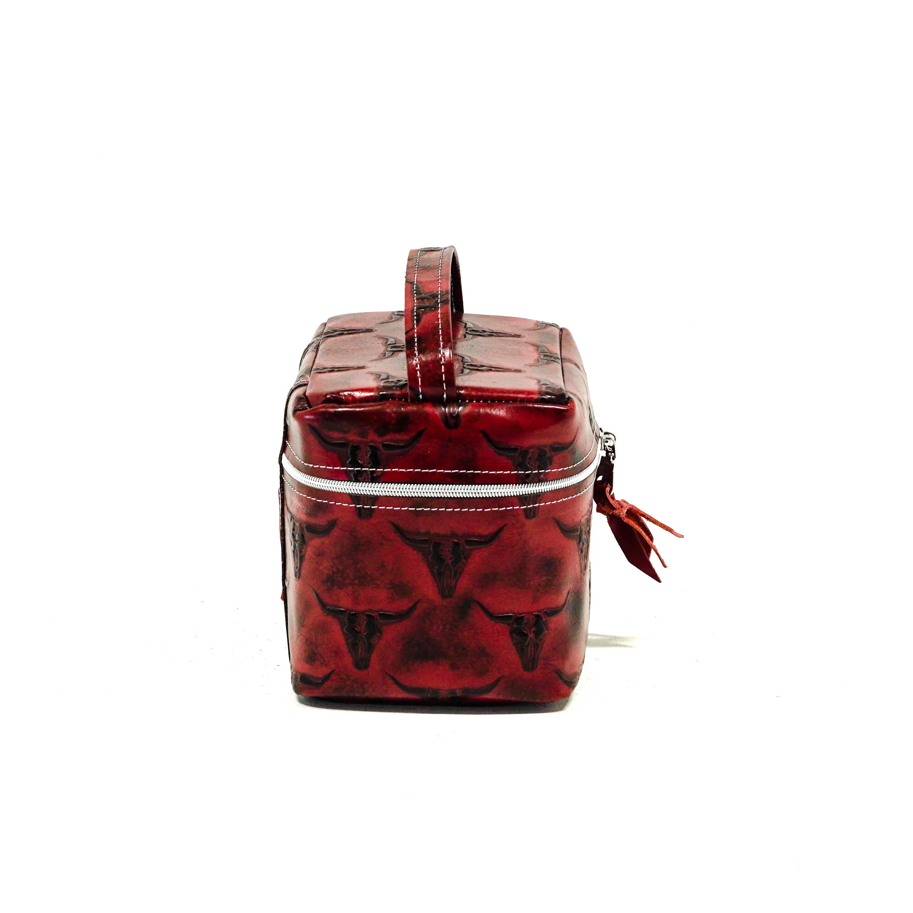Caboose - All Embossed w/ Burgundy Skulls