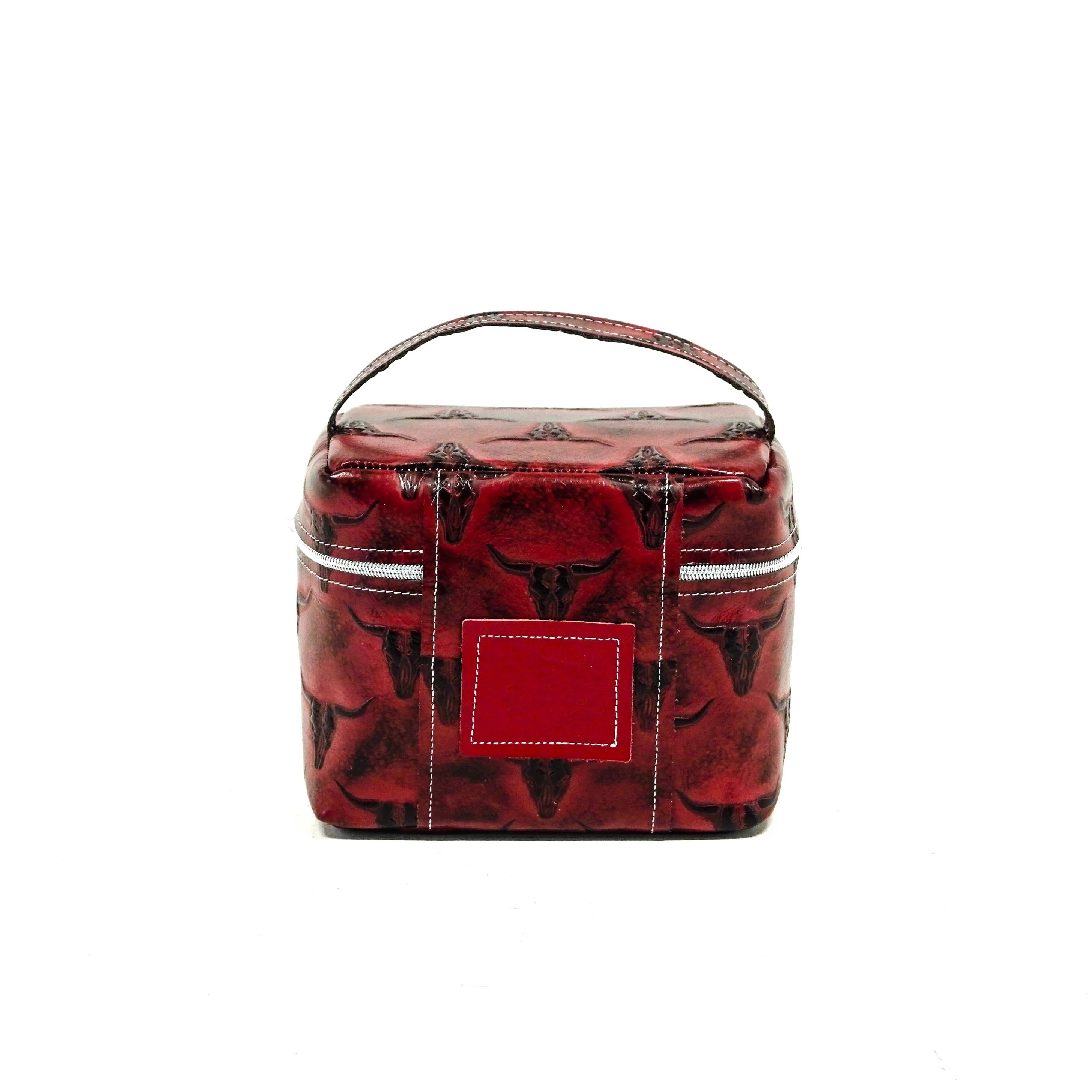 Caboose - All Embossed w/ Burgundy Skulls