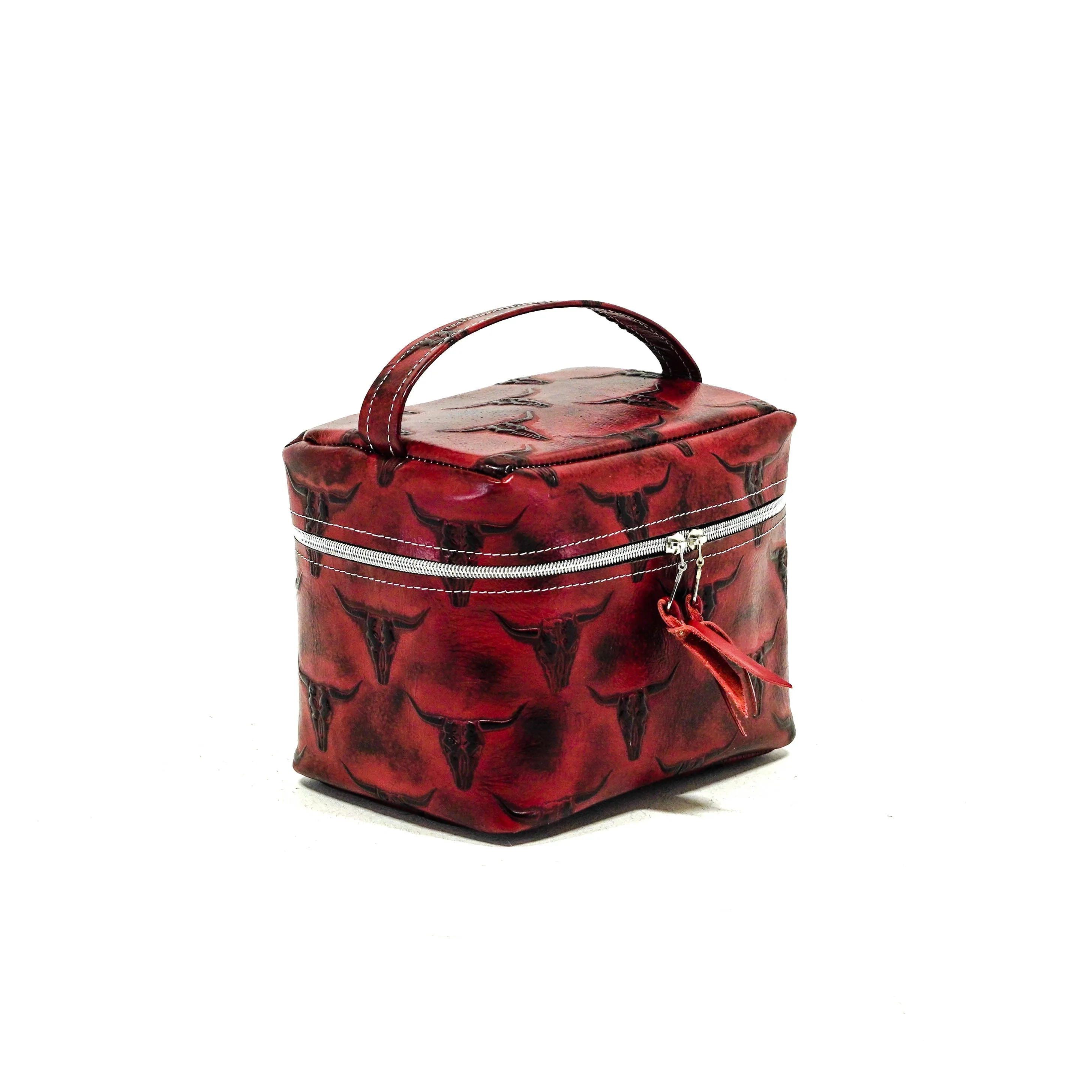 Caboose - All Embossed w/ Burgundy Skulls