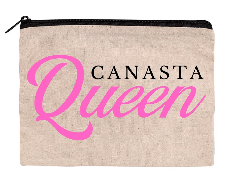 Canasta Zippered Canvas Pouches