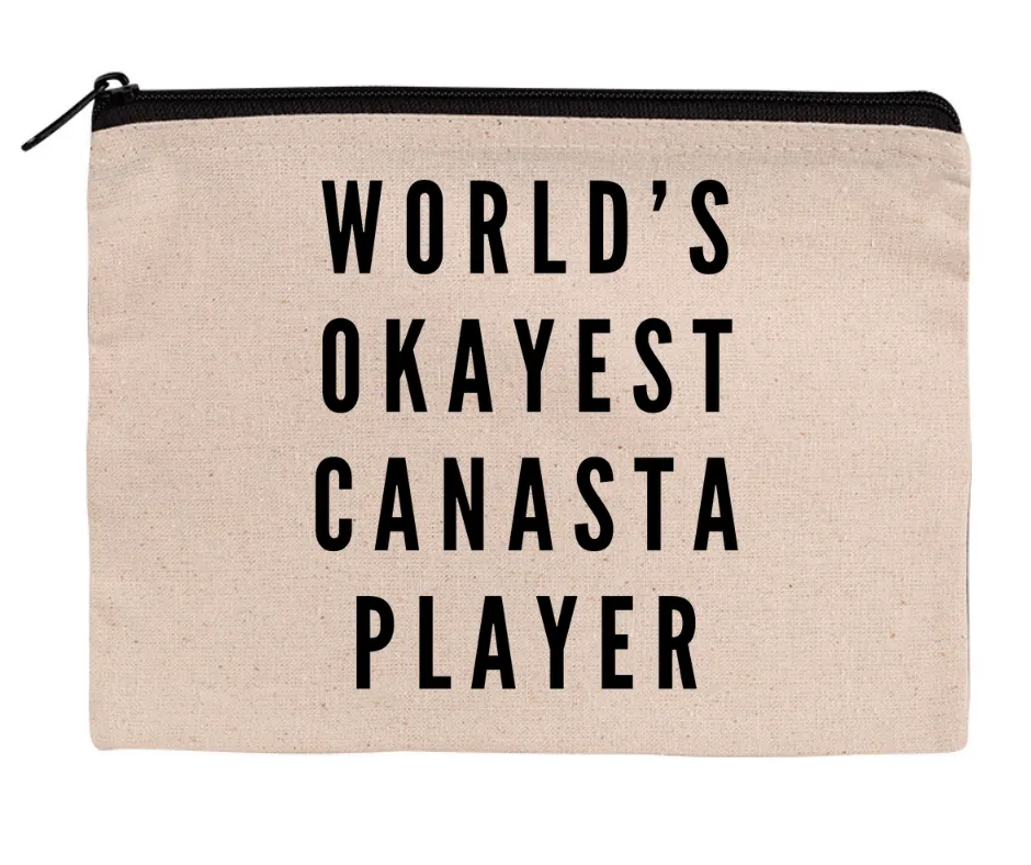 Canasta Zippered Canvas Pouches
