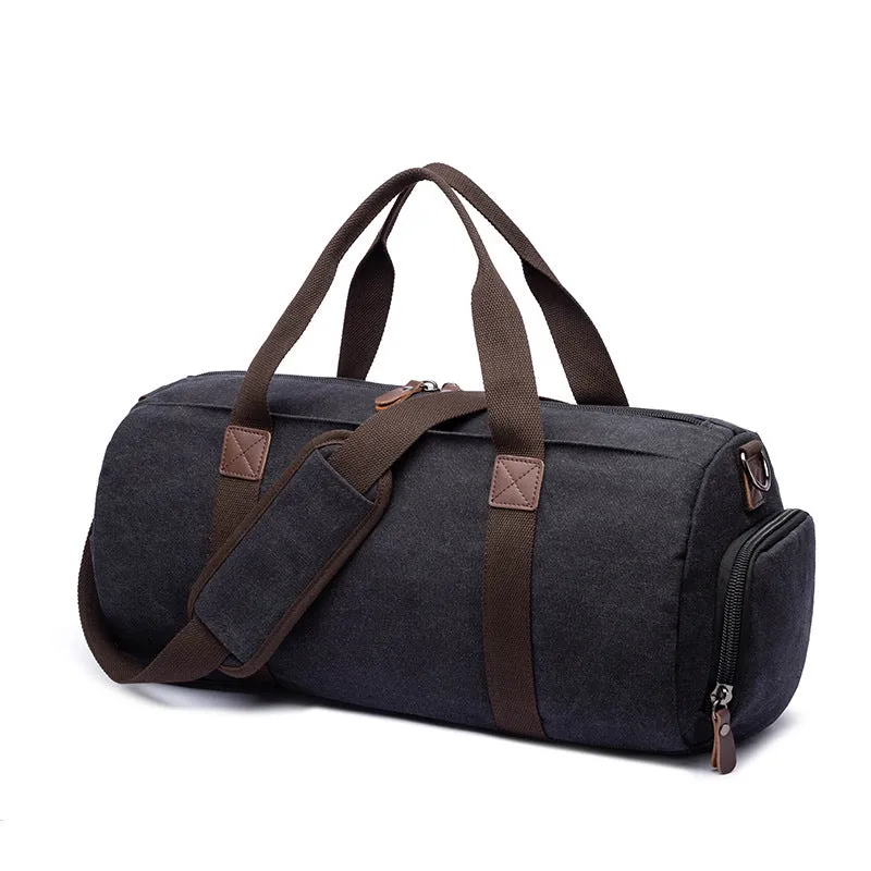 Canvas Duffel Bag For Mens Canvas Weekender Bag Men's Gym Bag Fashion Carry On Bag