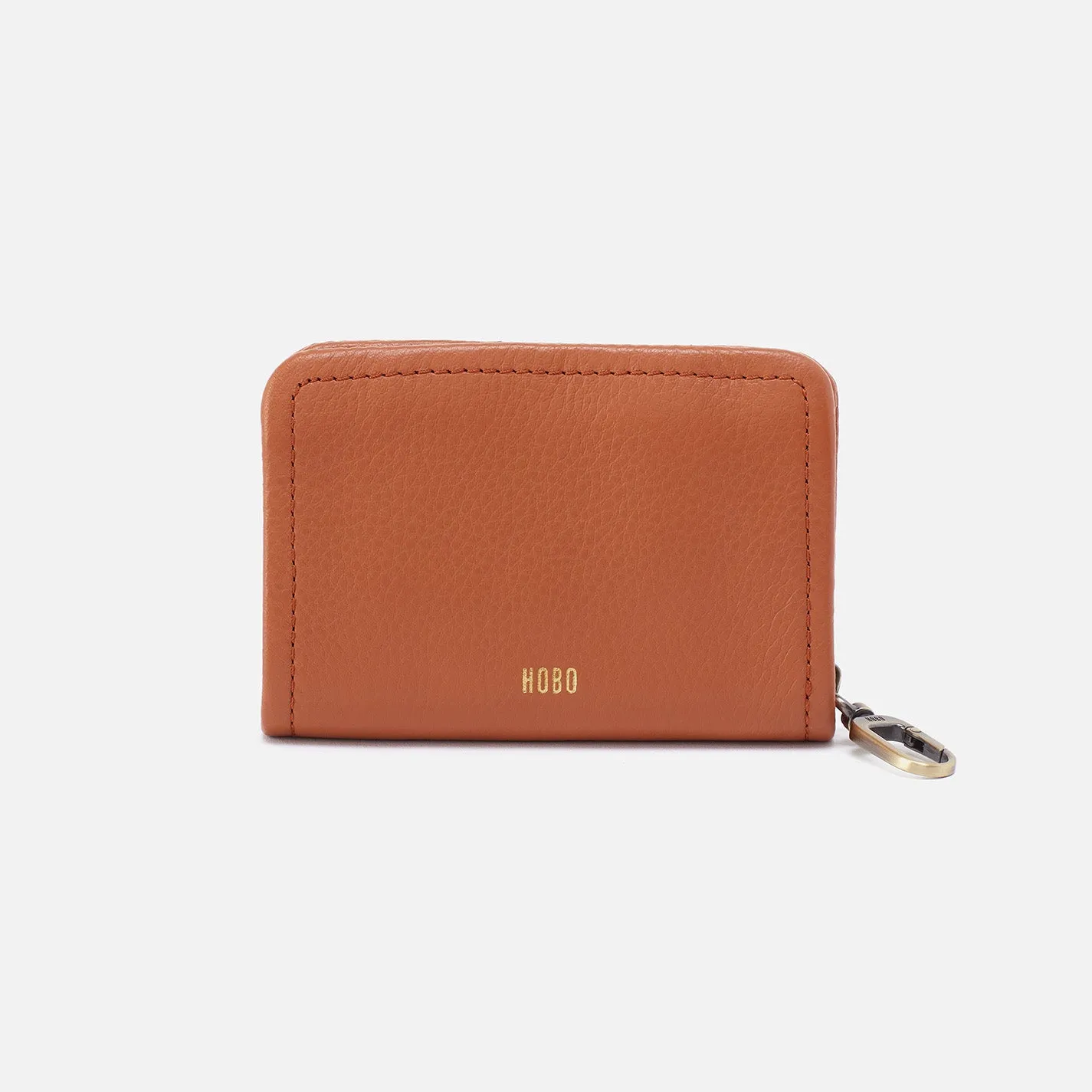 Cass Card Case In Pebbled Leather - Butterscotch