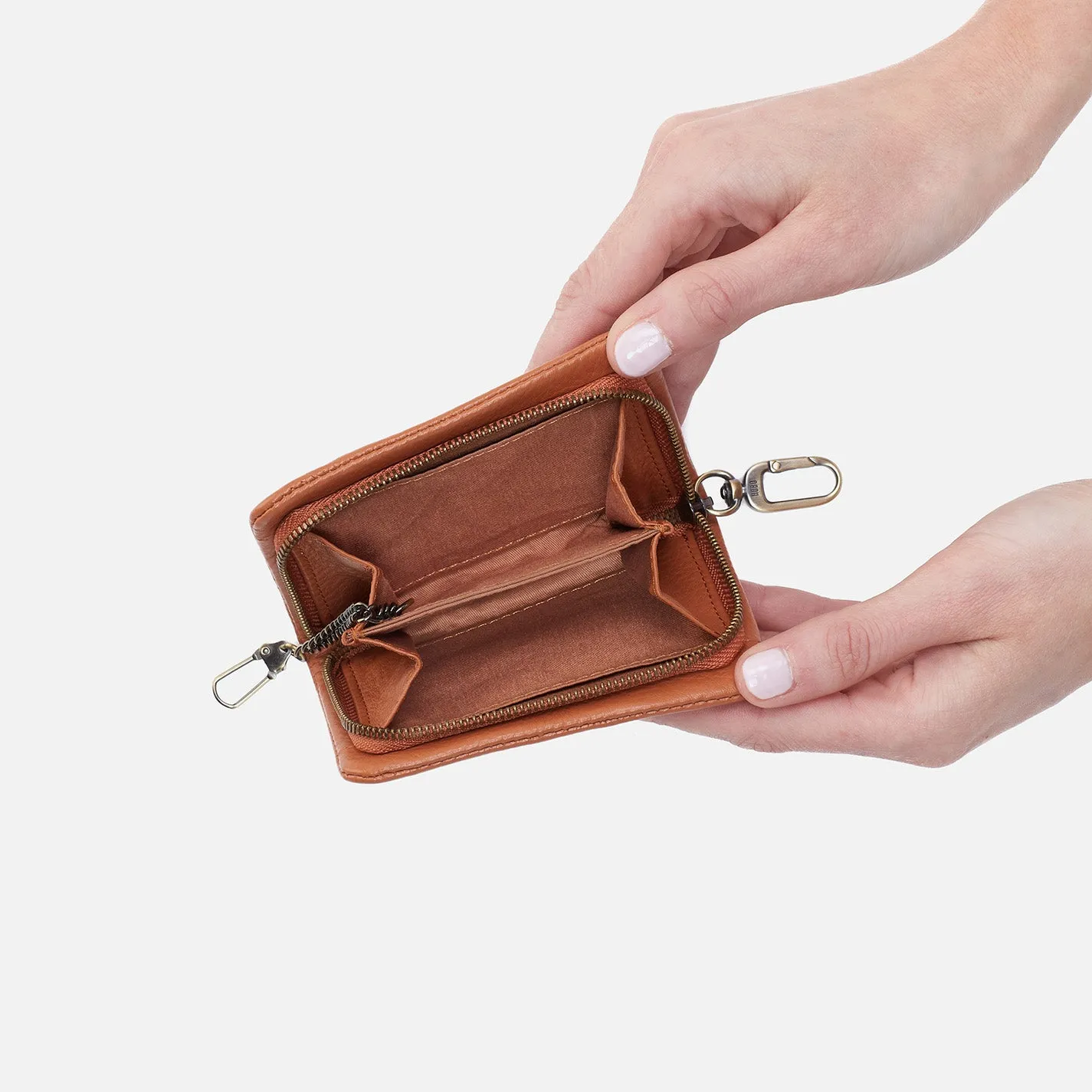 Cass Card Case In Pebbled Leather - Butterscotch