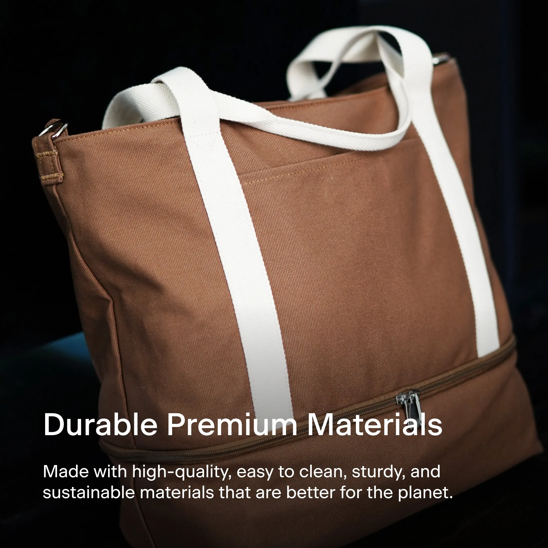 Catalina Deluxe Tote - Eco Friendly Canvas - Natural