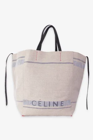Celine Beige Canvas Tote Bag