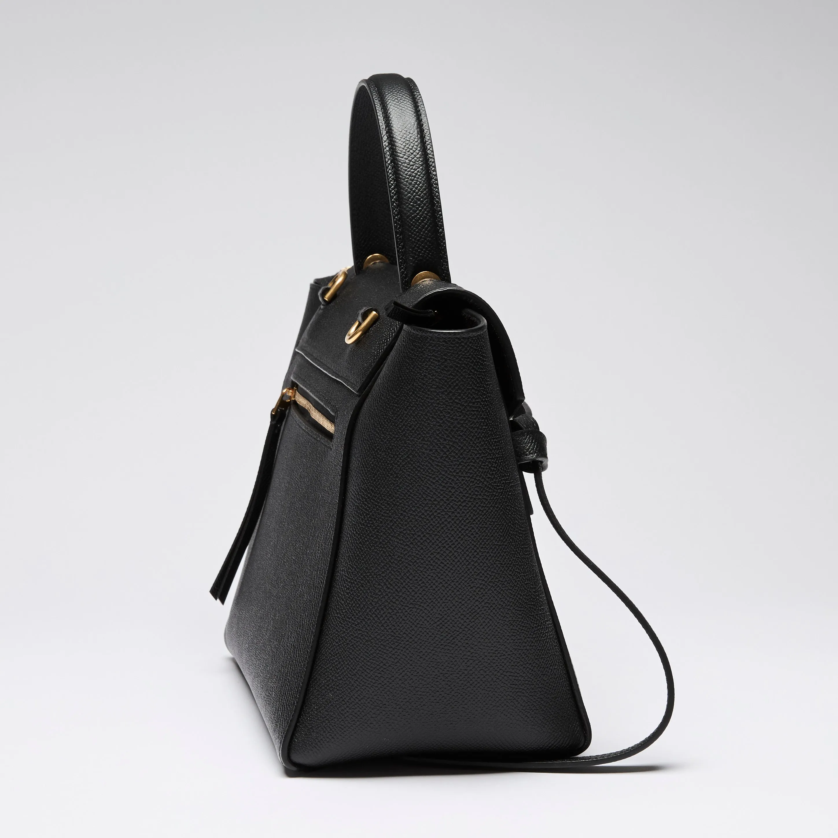 Celine Black Grained Leather Micro Belt Bag