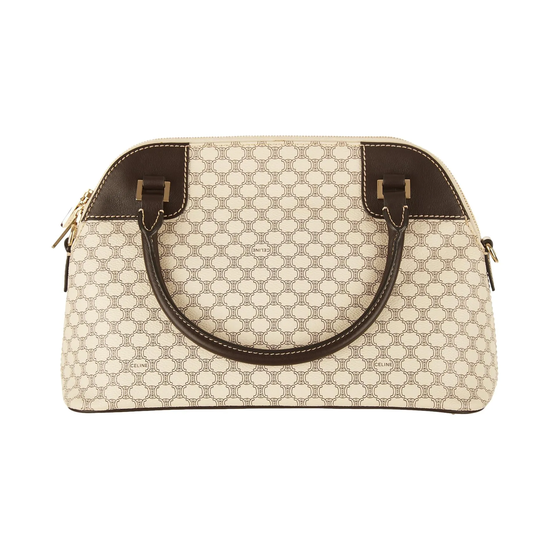 Celine White Macadam 2Way Bag