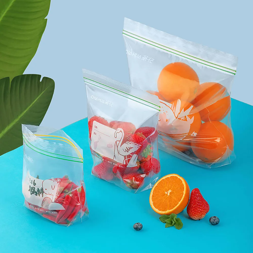 Chahua Double Zipper Food Storage Bags - Extra Large, 15 Pieces