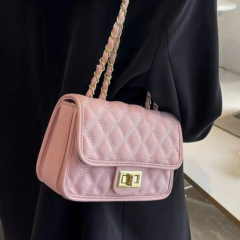 Chain Strap Small Quilted Square Bag